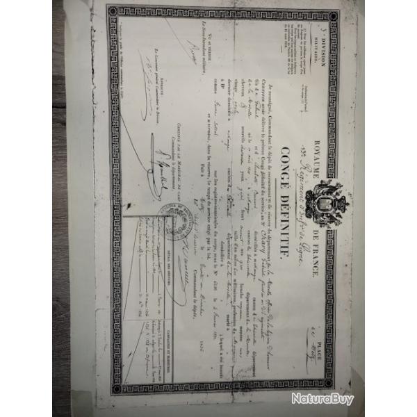 document administratif ancien authentique