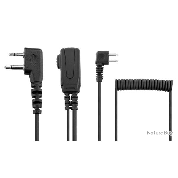 C�ble compatible G9 avec prise 2 pin Peltor