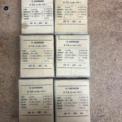 90 munitions 7,5x54 mas boite d'origine