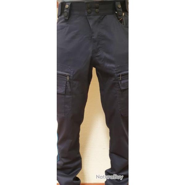 Pantalon Chronos hiver doubl� polaire mat marine uni STANDARD 80cm