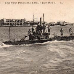 CPA - MARINE DE GUERRE  - BIZERTE - SOUS - MARIN " Type Thon " N&deg;7048