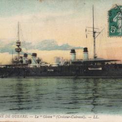 Carte postale ancienne Marine de Guerre "La Gloire" (Croiseur-Cuirass&eacute;) -N&deg;7049