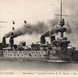 Carte Postale Navire de Guerre "Marseillaise" Croiseur-Cuirass&eacute; -N&deg;7050