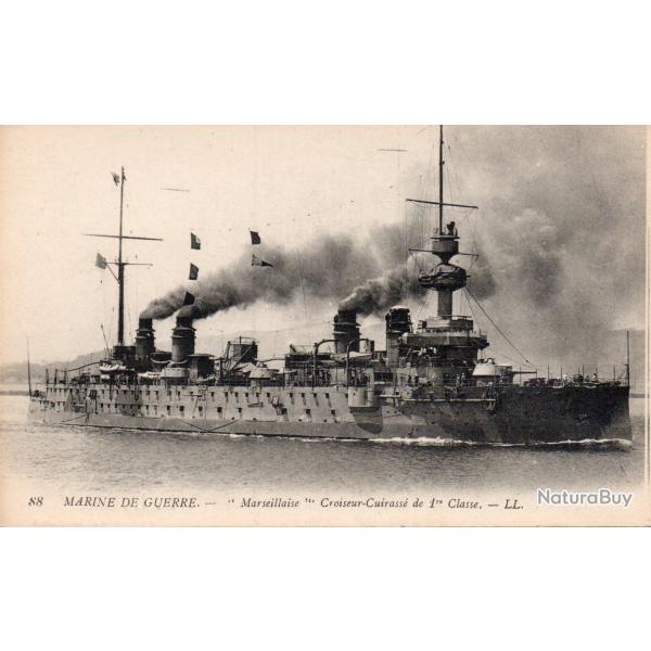 Carte Postale Navire de Guerre "Marseillaise" Croiseur-Cuirass� -N�7050