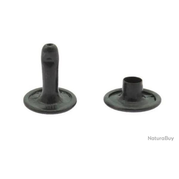 Rivet tubulaire double 12 /11 acier noir 50 pi�ces