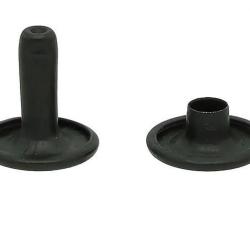 Rivet tubulaire double 10 /10 acier noir mat 50 pi&egrave;ces