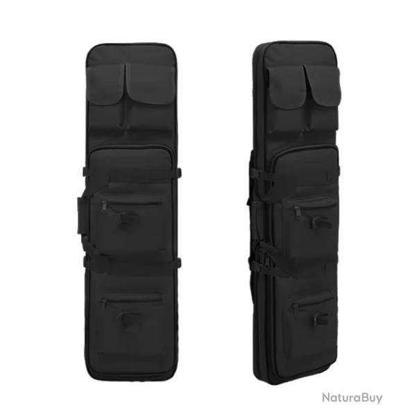 �tui Souple Tactique Fusils Pistolets Sac � Dos Transport Carabine Chasse Airsoft Tir Noir 115cm