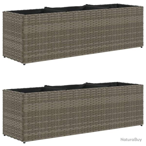 Jardini�re bac lit sur�lev� plantes fleurs jardin terrasses avec 3 pots lot de 2 105 x 30 x 32 cm r