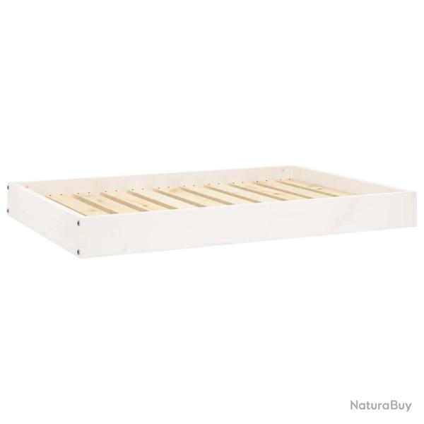 Lit pour chien panier canap� confortable 91,5 x 64 x 9 cm bois de pin solide blanc 02_0043006