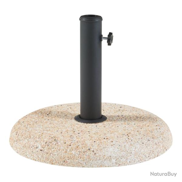 Pied de parasol jardin ext�rieur avec adaptateurs 37 42 52 58 mm aspect pierre beige 03_0010256