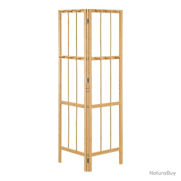 Portemanteau meuble d'entr�e design pliable Hyllestad bambou 166 x 92 x 8 cm naturel 03_0010383