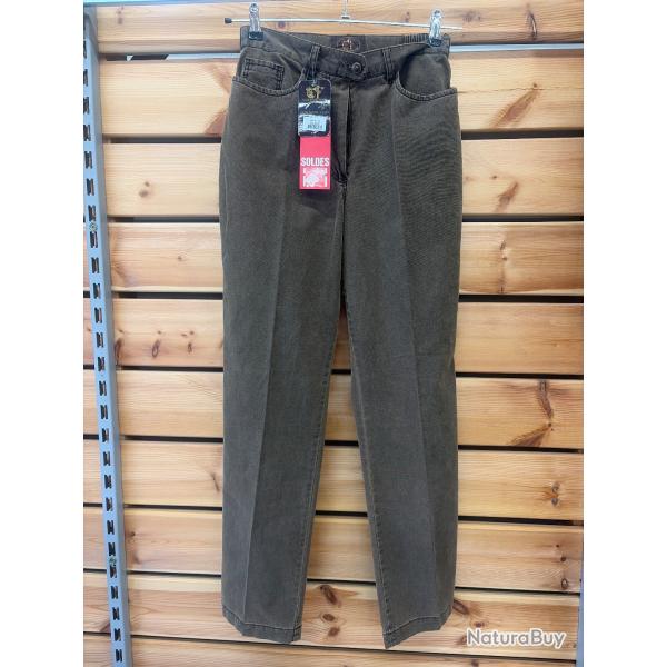 Pantalon marron CLUB INTERCHASSE Meline taille 42 DESTOCK