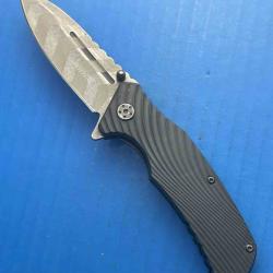 Couteau Kershaw Trace A/O Lame Acier 8Cr13MoV Tiger Stripe Camo Manche Black GFN Linerlock KS1311TSX