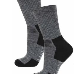 Lot de 2 paires de chaussettes chaudes en laine gris 36-39