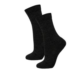 Lot de 2 paires de chaussettes chaudes en laine noir 43/45