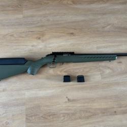 RUGER American RIMFIRE OD GREEN 22LR - 3 chargeurs