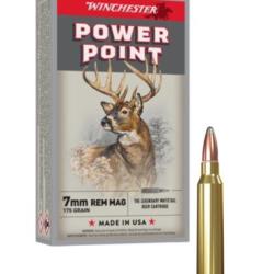MUNITIONS WINCHESTER CALIBRE 7MM REM MAG POWER POINT 175gr - 11.3g x20