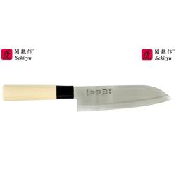 Couteau Santoku Seki Ryu SR100 - Lame 170 mm - Manche Bois