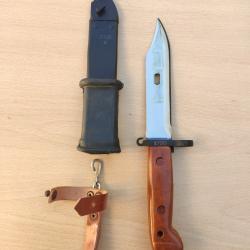 Ba&iuml;onnette russe 6x3 ou 6h4 non retravaill&eacute;e en arsenal URSS cccp AKM kalashnikov