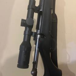 Carabine &agrave; verrou haenel Jaeger 10 calibre 9,3/62 + lunette Gpo