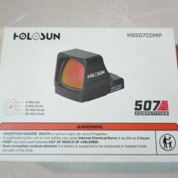 Point rouge reflex Holosun HS507comp + adaptateur picatinny