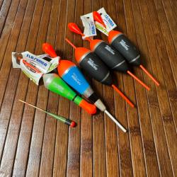 P&Ecirc;CHE LOT 6 FLOTTEURS BOUCHONS FLASHMER