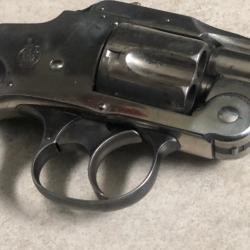 RARE REVOLVER SW 38 3 POUCES SAFETY HAMMERLESS SNUBNOSE ETUI POLICE
