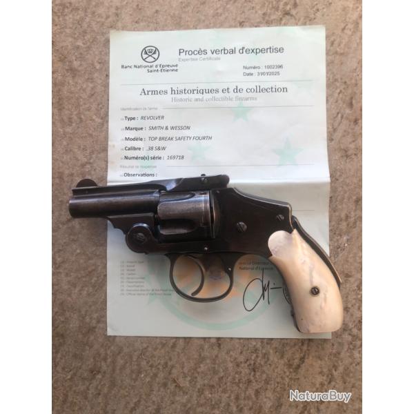 RARE REVOLVER SW 38 3 POUCES SAFETY HAMMERLESS