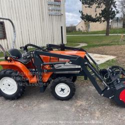 MICROTRACTEUR KUBOTA 19CV 4RM 3 CYLINDRES DIESEL D'OCCASION + CHARGEUR MULTIFONCTION NEUF