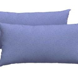 Coussins canap&eacute; tissu bleu denim 80x40 cm doux d&eacute;coratifs