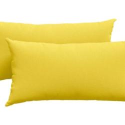 Coussins canap&eacute; tissu jaune clair 80x40 cm doux d&eacute;coratifs