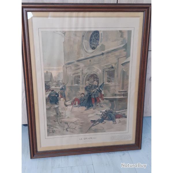 TABLEAU SCENE DE GUERRE 1870 1871