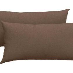 Coussins canap&eacute; tissu Marron 80x40 cm doux d&eacute;coratifs