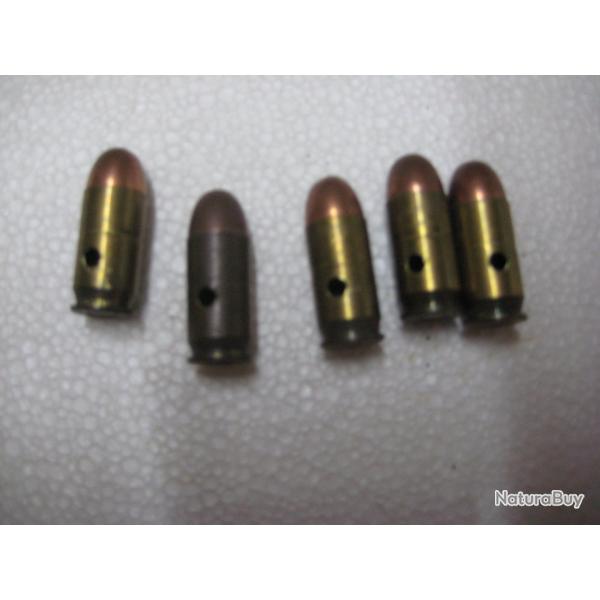 5 balles de calibre 45 ACP neutralis�es
