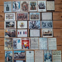 Rare collection Lot de 31 cartes postales neuves Vieilles affiches historiques