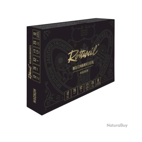 Cartouches Rottweil Waidmannsheil MAGNUM 52g N�3 12/76 PROMO