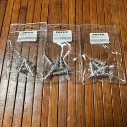 LOT P&Ecirc;CHE 3 PAQUETS DE 5 PI&Egrave;CES PAFEX SAGOD-6,5 gr MONTAGE VAIRON