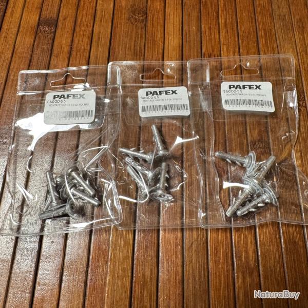 LOT P�CHE 3 PAQUETS DE 5 PI�CES PAFEX SAGOD-5,5 gr MONTAGE VAIRON