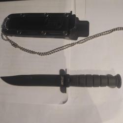 Couteau de Cou Tactical Tan MTECH Acier 440