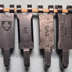 Quatre pieces  tracteurs de culasse pour P/08 et para Suisse au choix ou en lot