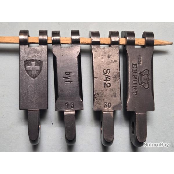 Quatre pieces  tracteurs de culasse pour P/08 et para Suisse au choix ou en lot