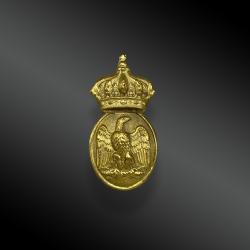 BOSSETTE DE MORS DE BRIDE TROUPE DES CUIRASSIERS DE LA GARDE IMP&Eacute;RIALE.