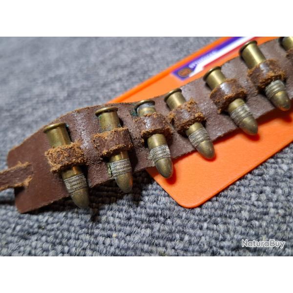 Cartouchiere ancienne cuir pour 22lr