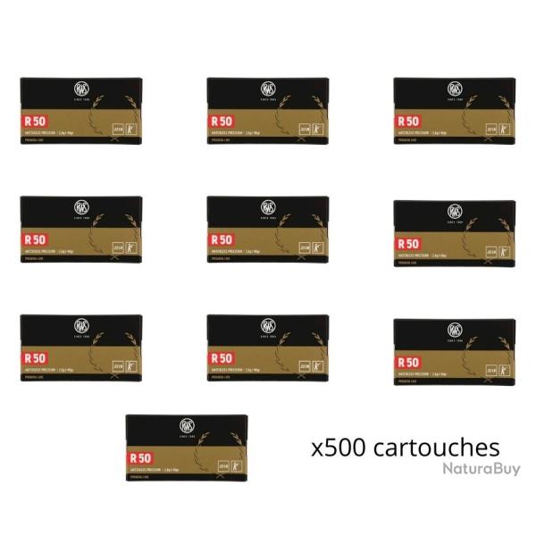 Munitions RWS cal.22lr r50 premium line 2.6g 40gr par 500