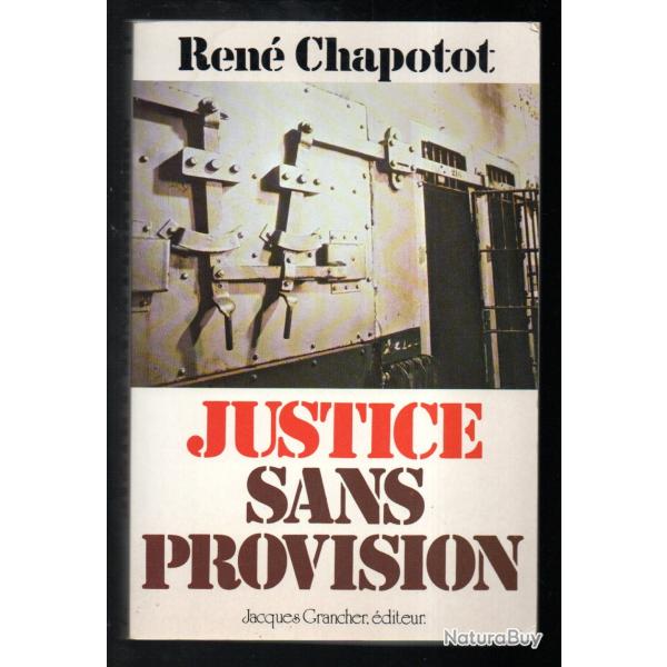 justice sans provision de ren� chapotot ,