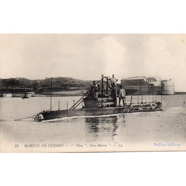 CPA - MARINE de GUERRE - Sous-Marin " Thon " -N�7064