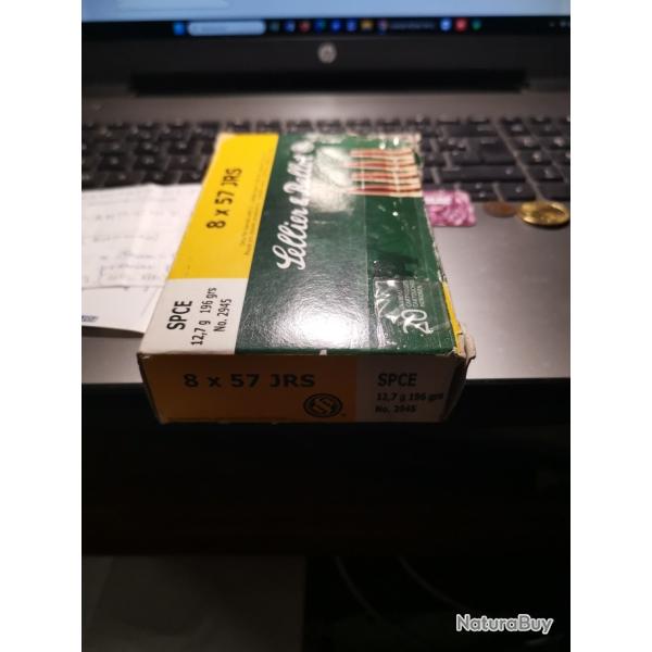 1 boite de 20  balles sellier /bellot  8/57 jsr 12.7g  196 grs