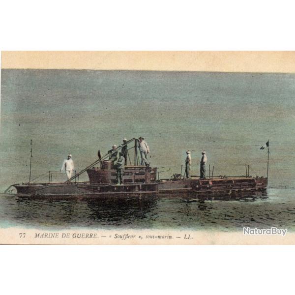 CPA - MARINE de GUERRE - " Souffleur  "  Sous-Marin -N�7067