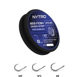 NYTRO BAS DE LIGNE NTO-B3 BARBLESS BIG FISH QUICK STOP 10"/25CM NYTRO 0,25mm 12 10"/25cm