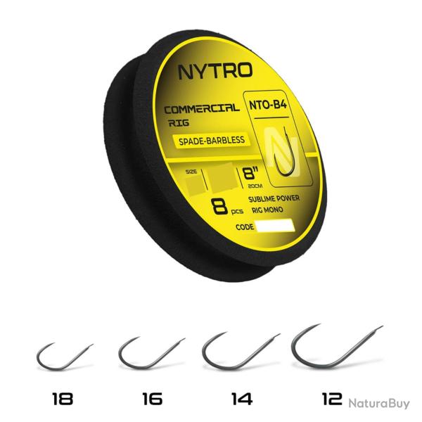 NYTRO BAS DE LIGNE NT-B4 BARBLESS COMMERCIAL 8"/20CM NYTRO 0,11mm 18 8"/20cm